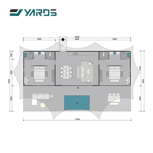 Уличный глэмпинг-отель с 20-летним сроком службы, стальной каркас, брезентовый шатер-лодж для сафари с ванной комнатой - Product Image 3