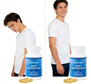 Cápsulas Veganas DOM/DEM Happy Saffron Plus |   90 Unidades |   Suplemento Dietético para el Apoyo del Estado de Ánimo, la Memoria y el Bienestar - Product Image 3