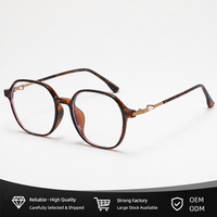 Lunettes hexagonales pour hommes et femmes, monture TR90, branches en métal, anti-lumière bleue, protection UV400, lunettes de lecture optiques, 6 couleurs, OEM