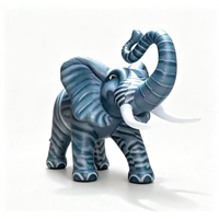 Ballon géant gonflable en forme d'éléphant - Personnalisable, bleu, animal de dessin animé Artair