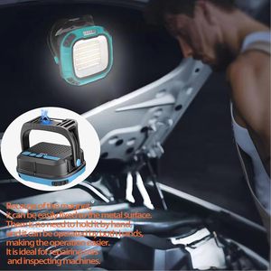 Meilleur projecteur LED COB rechargeable sans fil et magnétique, alimenté par batterie, pour utilisation en extérieur, sur camions, chantiers et entrepôts WD-84 - Product Image 3