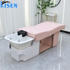 เตียงสระผมพรีเมียม Kisen พร้อมอ่างสปาสำหรับศีรษะและเท้า อ่างเซรามิก โต๊ะนวดสระผมแบบญี่ปุ่นที่ปรับแต่งได้ - Product Image 5