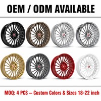 Velg Aluminium Alloy Tempa 2-Piece Custom 25mm Perak Brushed Multi-Spoke Detail Rivet Anti-Oksidasi Desain Cekung Sport