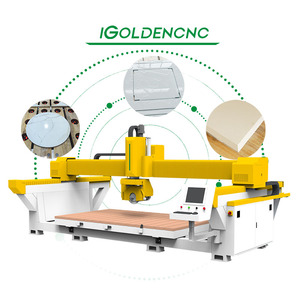 Haute efficacité 5 + 1 axes cnc machine de sculpture sur pierre ATC pierre CNC centre d'usinage avec caméra - Product Image 2