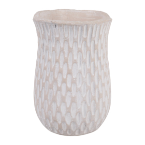 Vaso Rotondo Decorativo in Terracotta con Texture, Accento in Ceramica per Soggiorno e Arredamento Casa - Product Image 6