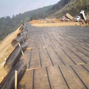 Uniaxiales PP/HDPE Geogitter 25-300Kn/m Zugfestigkeit CE-Zertifiziert 5 Jahre Garantie Verlängerung <10% 50-100m Rollenlänge 1-3m Rolle - Product Image 2