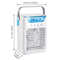 Mini climatiseur humidificateur portable USB 700 ml écologique, ventilateur de refroidissement, batterie 2000 mAh, électrique, en plastique, pour voitures, hôtels, camping-cars