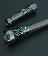 Lampe de poche Zoomable, 5000lm, chargeur USB XHP70, randonnée en plein air, Camping, urgence, chasse, autodéfense