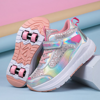Chaussures à roulettes d'extérieur sûres et durables avec roues cachées pour filles et garçons, chaussures à roulettes 2 en 1 pour enfants