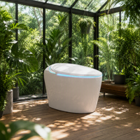 Toilette intelligente pour salle de bain, bidet intelligent avec chasse d'eau automatique, siège chauffant, télécommande et lumière nocturne