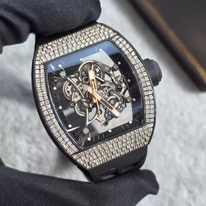 Reloj de Pulsera para Hombre, Estilo Real Élite, con Diamantes, Esqueleto Automático, Mecánico, Resistente al Agua, Luminoso, a la Moda - Product Image 1