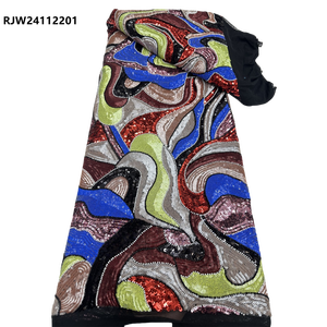 Đẹp Ăn Mặc In Hoa 100% Polyester Thêu Đính Cườm <span class=keywords><strong>Sequin</strong></span> Tulle Vải Ren - Product Image 6