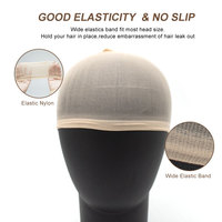 Filet de Perruque Gloway, Ventilée en Nylon Noir pour Femmes, Matériel de Fabrication de Perruques