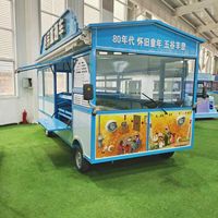 Kiosques à étagères pour légumes et fruitsRoue de brouette Quadricycle Pizza Burger Food Truck Equipment à vendre