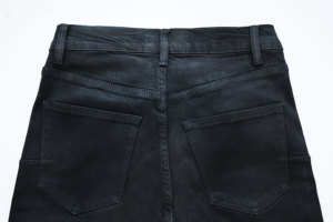 Vente en gros Jeans noirs Garçons Cool Black Wax <span class=keywords><strong>Enduit</strong></span> <span class=keywords><strong>Skinny</strong></span> Jeans Hommes Vintage Empilés Flare Bell Bottom Jeans Hommes - Product Image 5