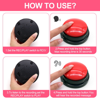 Boutons d'entraînement pour chiens avec logo personnalisé, enregistrables, ensemble de boutons de communication parlants pour animaux de compagnie, buzzer vocal interactif pour fournitures pour animaux