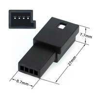 8377072 Connecteur 4 broches en cuivre et nylon PA66 pour tweeter automobile et éclairage d'ambiance, fiche étanche avec bornes pré-crimpées, adaptateur à ajustement direct