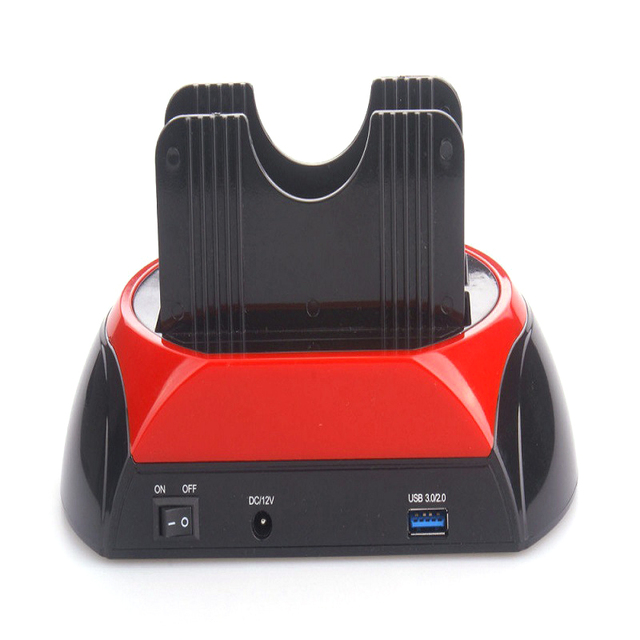USB 3.0 Hard Drive Dock IDE SATA Hard Drive Enclosure Portable Hard Drive Dock 2.5/3.5 Inch Dual-disk Hard Disk Base