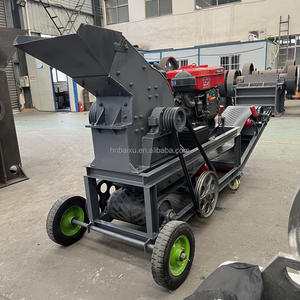 Hochleistungs-15-20t/h Tragbarer <span class=keywords><strong>Gold</strong></span>-Bergbau-Dieselhammerbrecher Erzbrecher-Maschine mit Förderband - Product Image 3