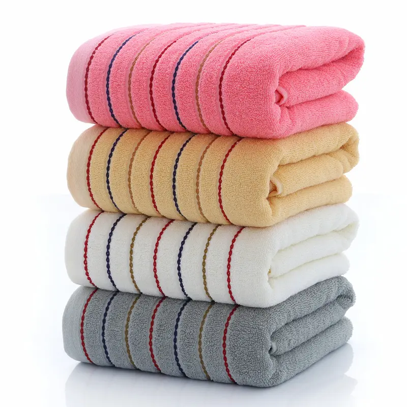 Striped lace monochrome 100% Cotton Super Absorbent Large Soft Bathroom Comfortable Bath Beach shower Towels