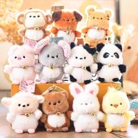 Jouets en peluche personnalisés : Adorables petits porte-clés singe, figurines d'animaux en peluche, breloques de sac lapin et porte-clés