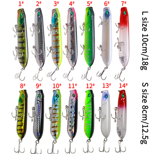 Esca Artificiale da Pesca Pencil Galleggiante Long Trolling 12.5g/18g Esca Popper Topwater Galleggiante per Persico <span class=keywords><strong>Trota</strong></span> Carpa - Product Image 6