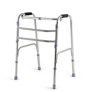 Andador de Acero Inoxidable con Ruedas y Altura Ajustable, Plegable para Personas Mayores, Ayuda para Caminar - Product Image 1