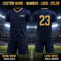 Conjunto de Camiseta de Fútbol con Estampado de Galaxia Personalizado, Uniforme de Fútbol por Sublimación, Fabricante OEM
