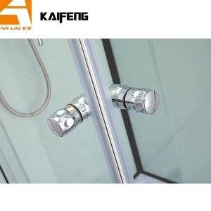 Cabine de <span class=keywords><strong>douche</strong></span> complète en verre à prix abordable avec cadre noir KF-314, porte coulissante, 4 côtés entièrement fermés, avec receveur - Product Image 2