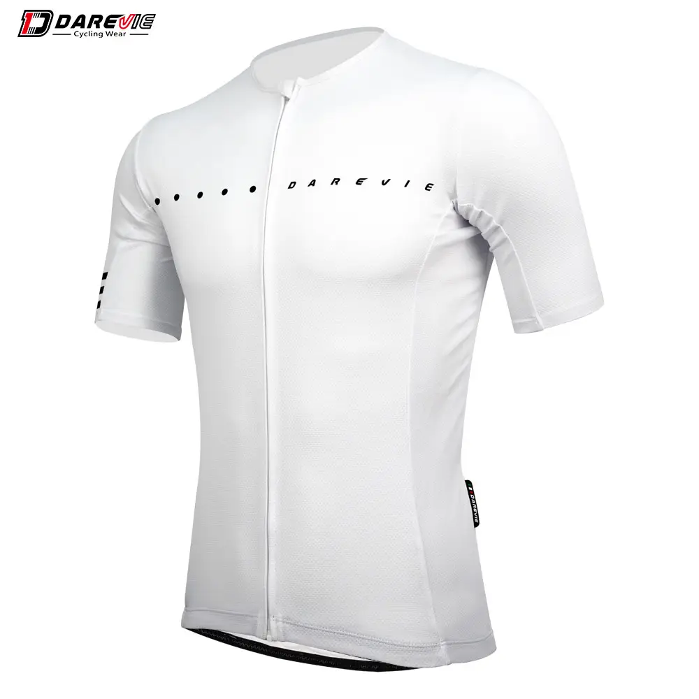 Darevie wicking cooling hombres mujeres ciclismo Jersey elástico comodidad ciclismo de montaña Top bicicleta ropa 3 bolsillo trasero