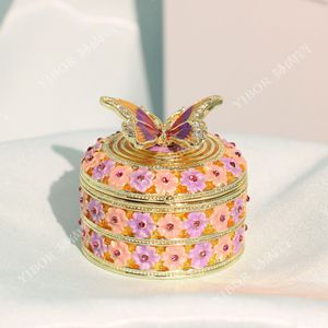 Promotion émail bibelot boîte à bijoux pour la décoration de la maison charmant porte-bijoux pour enfants petite boîte en métal - Product Image 4