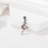 Petits breloques bijoux de mode ballon chien mignon lapin fleur flamant rose pendentif à breloque pendentifs en acier inoxydable pour la fabrication de bijoux