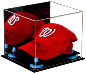 Espositore da Tavolo <span class=keywords><strong>in</strong></span> <span class=keywords><strong>Plexiglass</strong></span> per Cappelli da Baseball con Retro a Specchio Cubo <span class=keywords><strong>in</strong></span> Lucite per Memorabilia Scatola Espositiva <span class=keywords><strong>in</strong></span> Acrilico Trasparente con Supporti Dorati - Product Image 3