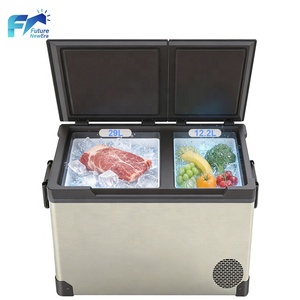 Refrigerador Portátil Mini de 12V y 40L con Certificación CE, Máquina de Hielo, Doble Zona, para Acampar al Aire Libre, Nevera para Auto TF55, Compartimentos Independientes - Product Image 1