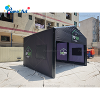 Tente de simulateur de golf gonflable - Enclos d'entraînement de golf professionnel gonflable intérieur/extérieur avec écran de projection et pompe à air