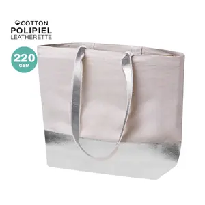 Bolsa de cuero sintético de algodón reciclado, merchandising sostenible - Product Image 1