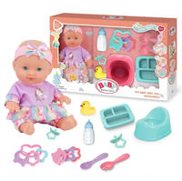 Juego de Muñeca Bebé Realista EPT de 9 Pulgadas con Set de Entrenamiento para Ir al Baño y Alimentación, Muñeca de Juego de Imitación con Biberón Numerado y Pato para Niños
