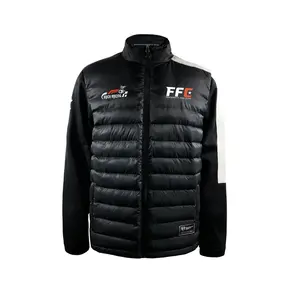 High Quality custom logo Men's Custom Softshell Zipper fleece Sports Team Racing Jacket Vest with Pockets