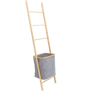 Bamboo Inclined Towel <strong>Ladder</strong> Rack <strong>Bathroom</strong> Independent Household Toys Clothing <strong>Storage</strong> - Product Image 1