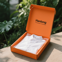 T-shirt recyclable vêtements emballage cadeau Express carton Kraft boîtes à vêtements à fines rayures boîte de chemise de qualité supérieure pour robe