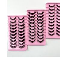 10 paires de cils de bande russes DD Curl faux cils moelleux vaporeux faux vison cils Pack