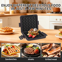 Mikrowellen-Grillpfanne für Panini, Mikrowellen-Backblech Sandwich-Maker, Silikon-Backform mit Klappmechanismus, Spülmaschinenfest
