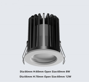 Nhà Máy Phổ Biến Trong Nhà Chất Lượng Cao 10-35W Độ Sáng Trắng/Đen Nhà Khách Sạn Văn Phòng Nhôm Cố Định Lõm COB <span class=keywords><strong>LED</strong></span> Xuống Ánh Sáng - Product Image 3