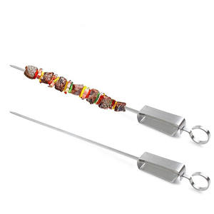 Brochetas y Tenedores para Barbacoa de Acero Inoxidable 430 (Tenedores para Cordero) - Diseño Minimalista Portátil de Alta Calidad para Exteriores - Product Image 1