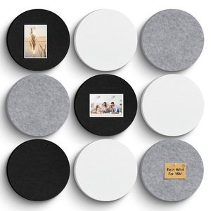 Les panneaux acoustiques circulaires en fibre de polyester nouvellement conçus sont utilisés dans les panneaux d'affichage et d'annonce intérieurs. - Product Image 1