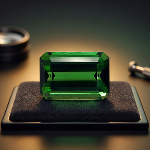 Tourmaline verte naturelle taille octogonale 10x12mm, certifiée IGI, haute qualité, pierre précieuse facettée, 5,6 carats, prix de gros - Product Image 4