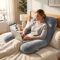 Oreiller de grossesse en forme de U pour le soutien complet du corps, oreiller de maternité OEM avec housse amovible et lavable