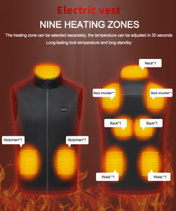 Chaleco calefactable con batería para hombre y mujer, chaleco calefactable eléctrico recargable por USB, en Stock, 9 zonas de calefacción - Product Image 4