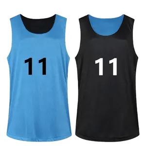 Custom men seamless polyester tank top double sided reversible basketball jersey with numbers