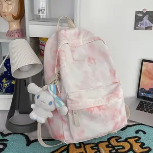 Free Samples After Inquiry Tie Dye School Bag Sublimation Backpack For Girls Student Cute Customize Opp Bag OEM Durable Unisex